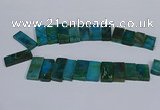 CTD2667 Top drilled 14*27mm - 16*42mm rectangle agate jasper beads