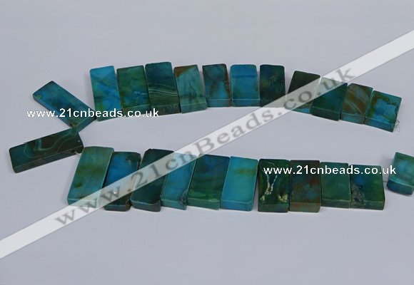 CTD2667 Top drilled 14*27mm - 16*42mm rectangle agate jasper beads