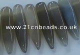 CTD2679 Top drilled 8*25mm - 10*50mm bullet agate beads wholesale