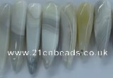 CTD2681 Top drilled 8*25mm - 10*50mm bullet agate beads wholesale