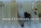 CTD2682 Top drilled 8*25mm - 10*50mm bullet montana agate beads