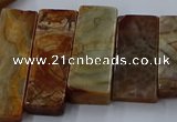 CTD2689 Top drilled 16*22mm - 16*55mm rectangle agate beads