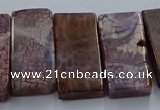 CTD2690 Top drilled 16*22mm - 16*55mm rectangle agate beads