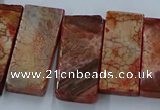 CTD2691 Top drilled 16*22mm - 16*55mm rectangle agate beads