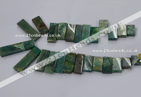 CTD2695 Top drilled 16*22mm - 16*55mm rectangle agate beads