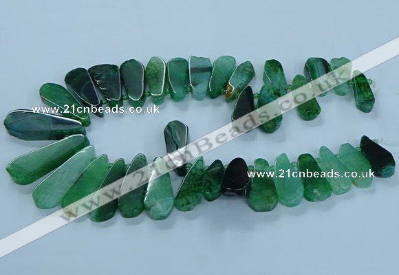 CTD2704 15.5 inches 10*25mm - 18*50mm freeform agate beads