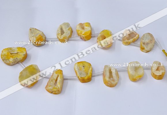 CTD2711 15.5 inches 20*30mm - 35*45mm freeform druzy agate beads