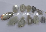 CTD2719 15.5 inches 25*40mm - 40*70mm freeform druzy agate beads