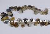 CTD2732 Top drilled 15*20mm - 25*35mm freeform montana agate beads