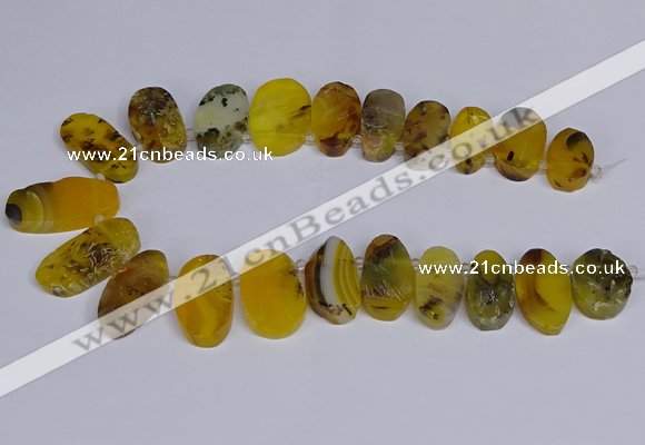 CTD2741 Top drilled 15*25mm - 20*40mm freeform agate beads