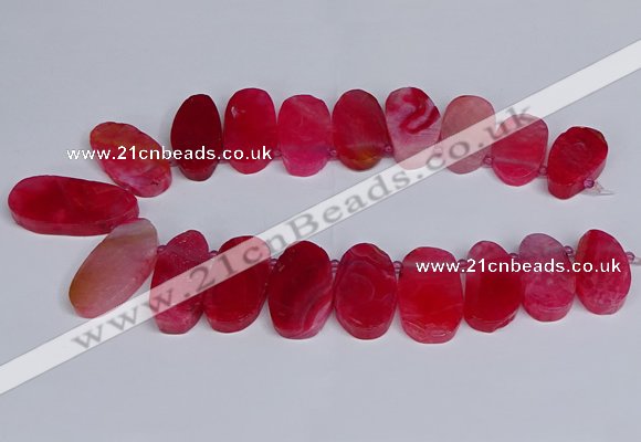 CTD2746 Top drilled 18*25mm - 22*40mm freeform agate beads