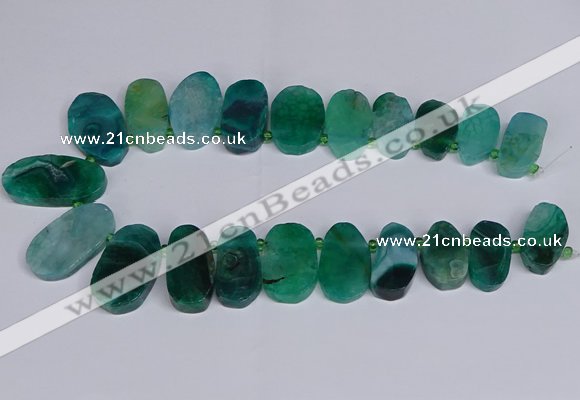 CTD2748 Top drilled 18*25mm - 22*40mm freeform agate beads