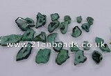 CTD2750 Top drilled 18*25mm - 25*50mm freeform druzy agate beads