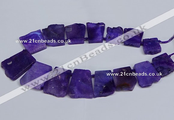 CTD2755 Top drilled 25*30mm - 35*45mm freeform agate beads