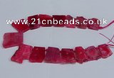 CTD2757 Top drilled 25*30mm - 35*45mm freeform agate beads