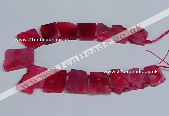 CTD2757 Top drilled 25*30mm - 35*45mm freeform agate beads