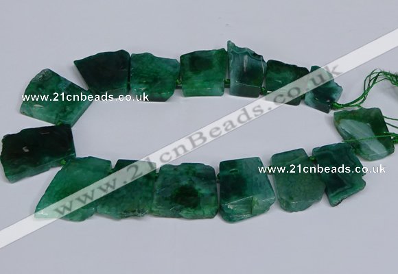 CTD2759 Top drilled 25*30mm - 35*45mm freeform agate beads