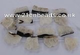 CTD2763 Top drilled 30*40mm - 35*45mm freeform druzy agate beads