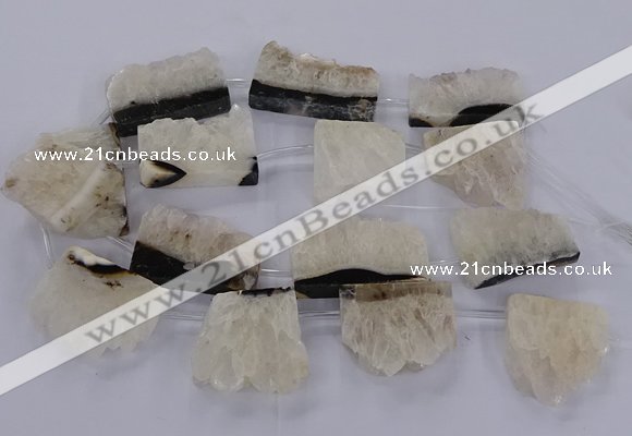 CTD2763 Top drilled 30*40mm - 35*45mm freeform druzy agate beads