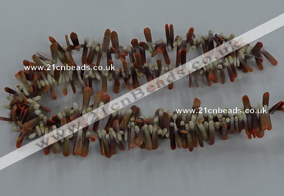 CTD2767 Top drilled 4*20mm - 6*22mm sticks sea urchin shell beads