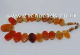 CTD2781 Top drilled 15*25mm - 25*40mm oval agate gemstone beads