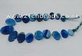 CTD2784 Top drilled 15*25mm - 25*40mm oval agate gemstone beads