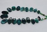 CTD2785 Top drilled 15*25mm - 25*40mm oval agate gemstone beads