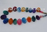 CTD2786 Top drilled 15*25mm - 25*40mm oval agate gemstone beads