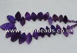 CTD2790 Top drilled 15*30mm - 25*45mm marquise agate gemstone beads