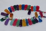 CTD2801 Top drilled 15*35mm - 20*40mm freeform agate gemstone beads