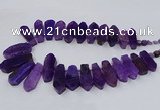 CTD2820 Top drilled 15*30mm - 18*45mm sticks agate gemstone beads