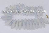 CTD2850 Top drilled 10*20mm - 15*50mm sticks plated quartz beads