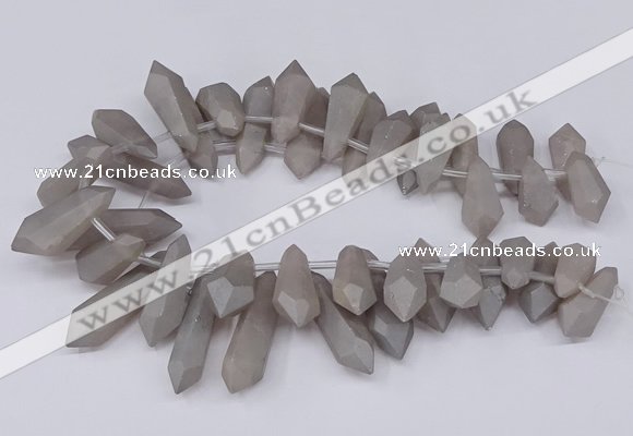 CTD2851 Top drilled 10*20mm - 15*50mm sticks plated quartz beads