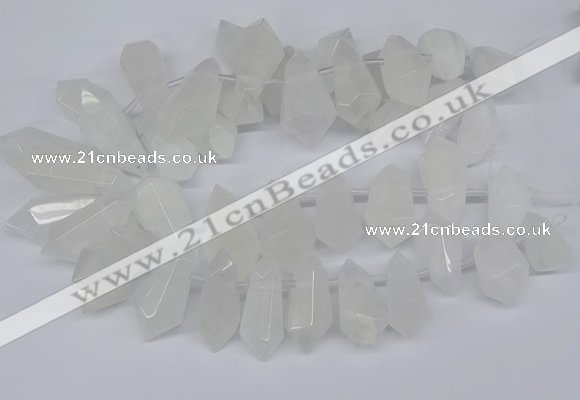 CTD2859 Top drilled 15*20mm - 22*50mm sticks quartz beads