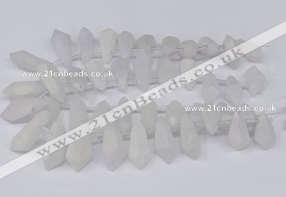 CTD2860 Top drilled 15*20mm - 22*50mm sticks plated quartz beads