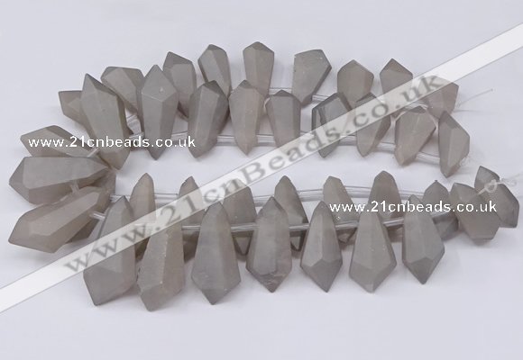 CTD2861 Top drilled 15*20mm - 22*50mm sticks plated quartz beads