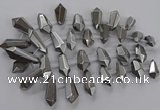 CTD2879 Top drilled 15*20mm - 22*50mm sticks plated quartz beads