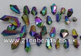 CTD2882 Top drilled 15*20mm - 22*50mm sticks plated quartz beads