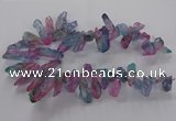 CTD2888 Top drilled 12*28mm - 16*45mm sticks quartz beads