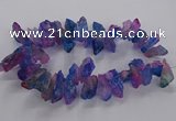 CTD2889 Top drilled 12*28mm - 16*45mm sticks quartz beads