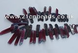 CTD2910 Top drilled 8*35mm - 10*65mm sticks agate beads