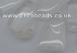 CTD300 Top drilled 15*20mm - 20*25mm freeform white crystal beads