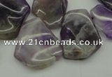 CTD304 Top drilled 15*20mm - 20*25mm freeform dogtooth amethyst beads