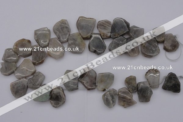 CTD306 Top drilled 15*20mm - 20*25mm freeform labradorite beads