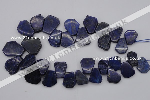 CTD308 Top drilled 15*20mm - 20*25mm freeform lapis lazuli beads