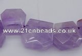 CTD311 Top drilled 15*18mm - 18*20mm freeform lavender amethyst beads