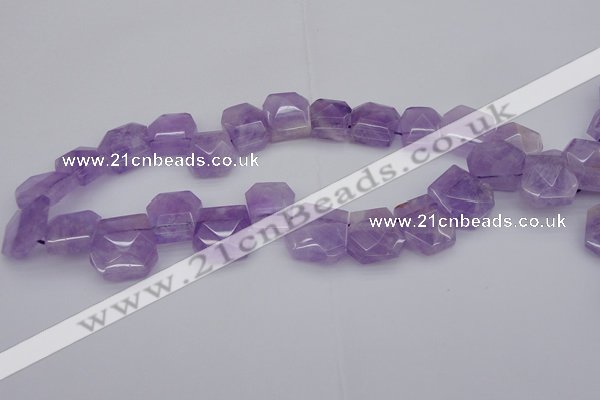 CTD311 Top drilled 15*18mm - 18*20mm freeform lavender amethyst beads