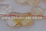 CTD315 Top drilled 15*18mm - 18*20mm faceted freeform citrine beads