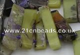 CTD330 Top drilled 10*25mm - 10*45mm sticks charoite beads