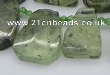 CTD337 Top drilled 15*20mm - 25*30mm freeform green rutilated quartz beads